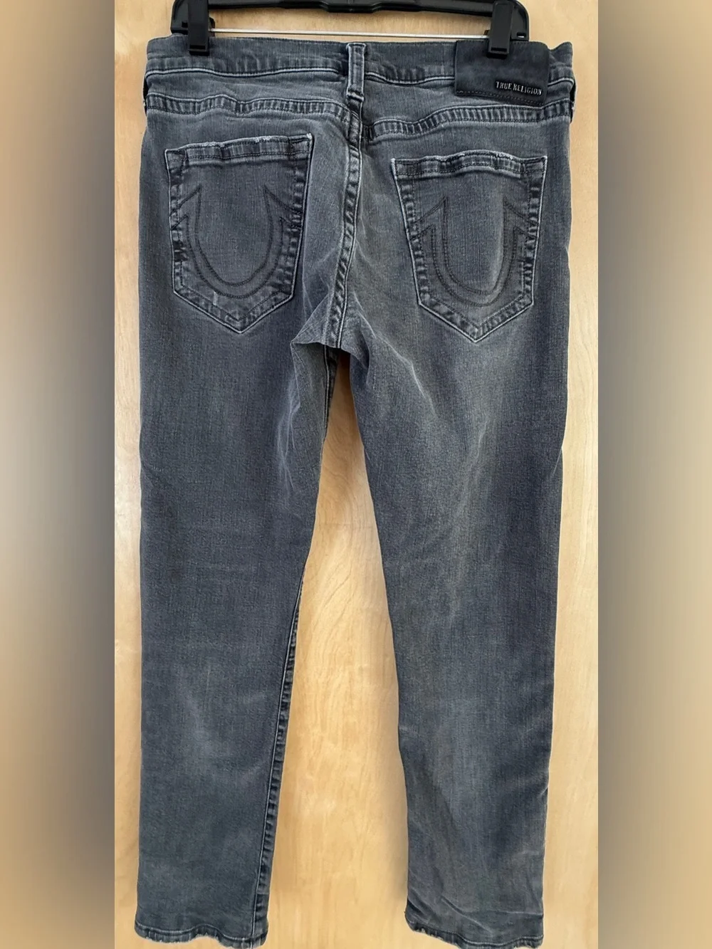 True Religion Geno Relaxed Slim Distressed Jeans Black - Size 32